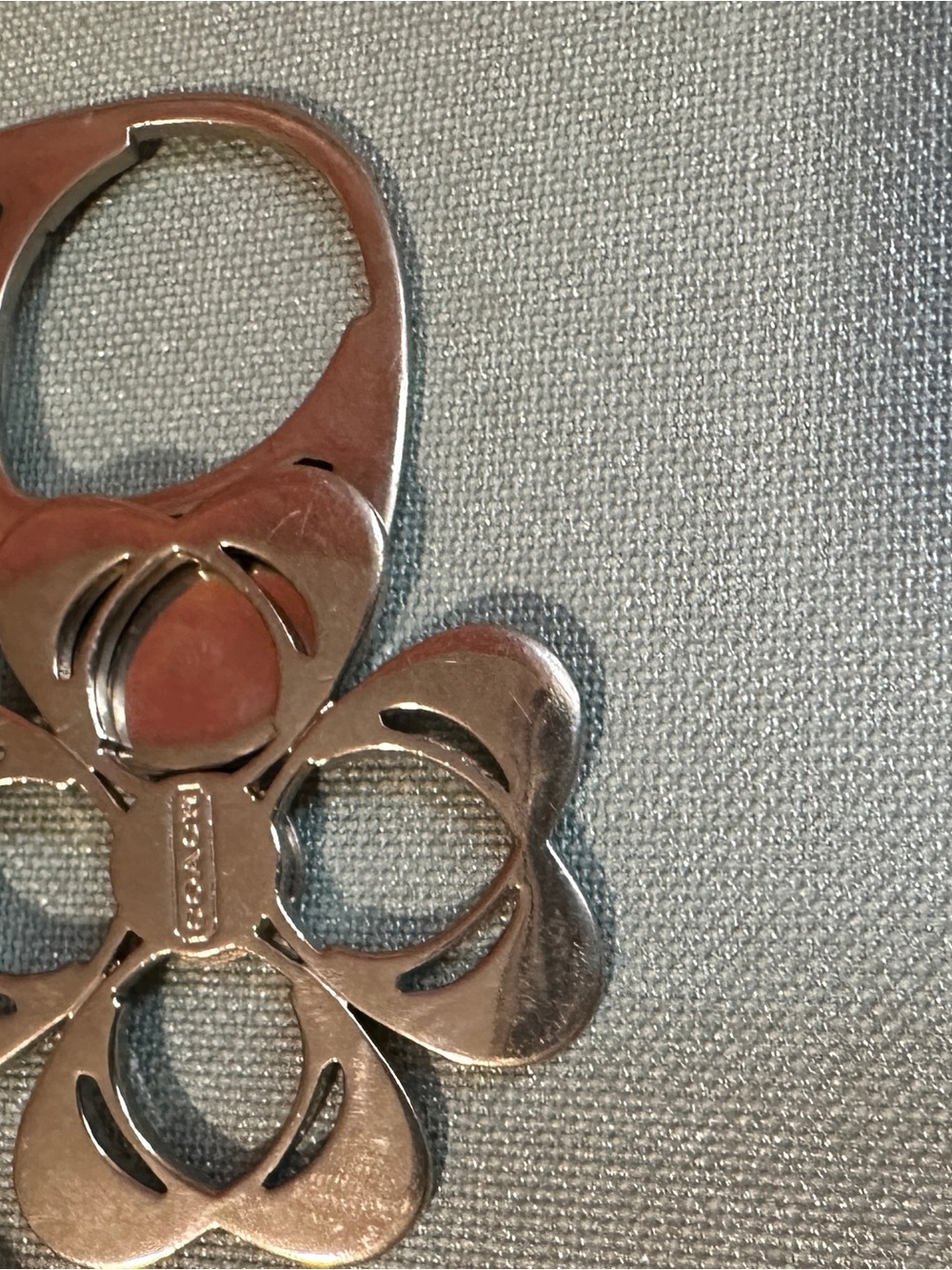 Coach Bag Cluster Charm Key Chain (Missing one charm) pink silver tone - Picture 8 of 9